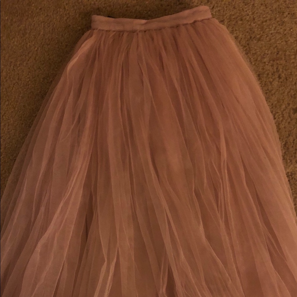 Blush pink tulle skirt